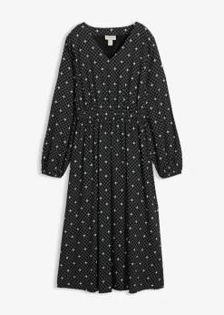 Damen bonprix Kleider|Maxikleid aus fließender Viskose