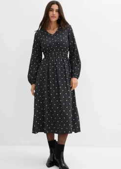 Damen bonprix Kleider|Maxikleid aus fließender Viskose