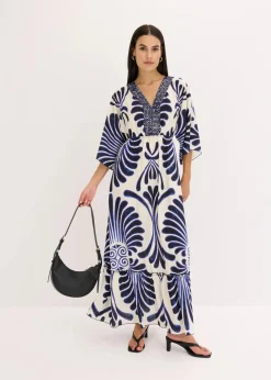 Maxikleid aus fließender Viskose Damen Kleider|Bekleidung·Pullover & Strickjacken