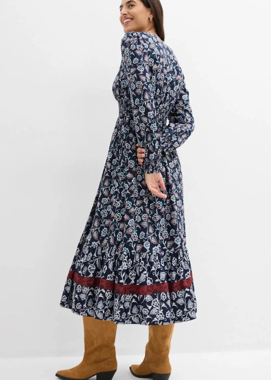 Damen bonprix Bekleidung·Pullover & Strickjacken|Kleider|Maxikleid aus fließender Viskose