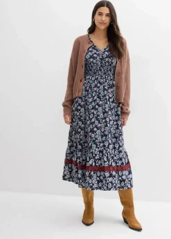 Damen bonprix Bekleidung·Pullover & Strickjacken|Kleider|Maxikleid aus fließender Viskose
