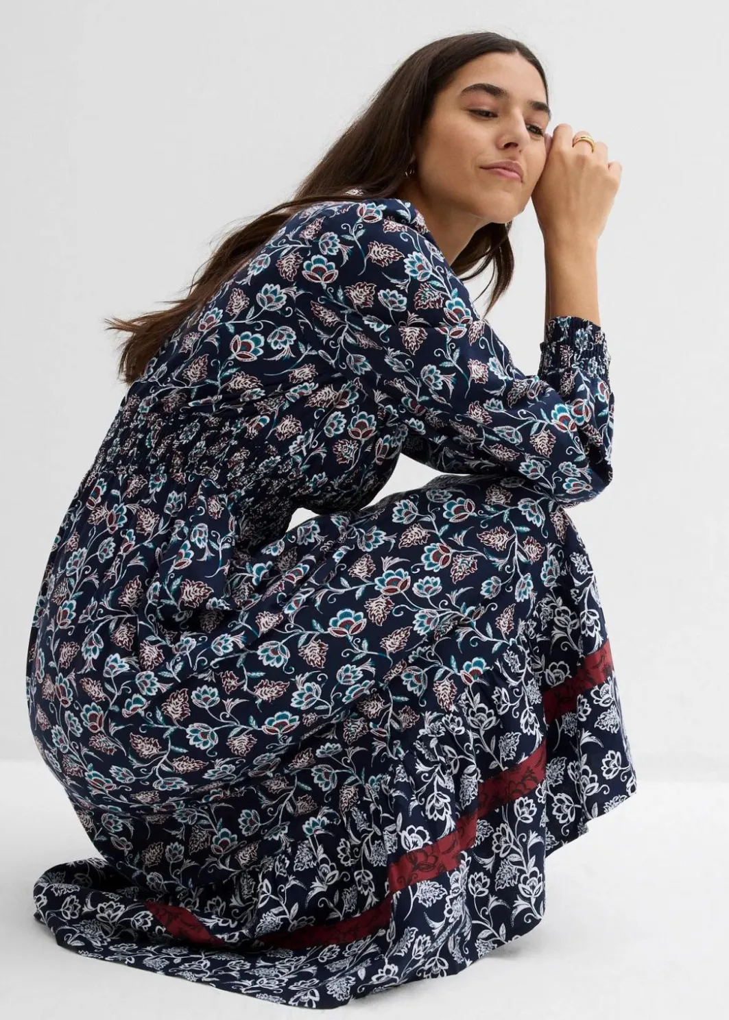 Damen bonprix Bekleidung·Pullover & Strickjacken|Kleider|Maxikleid aus fließender Viskose