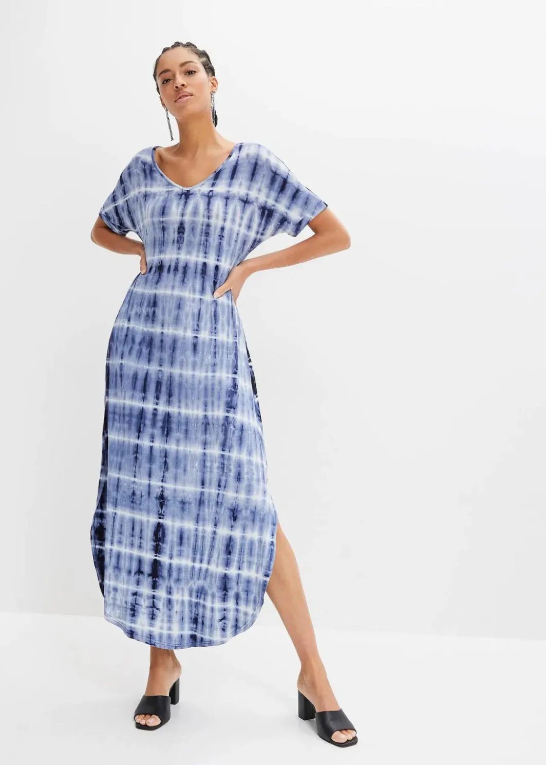 Sale Maxikleid aus fließender Viskose Damen Bekleidung·Pullover & Strickjacken|Kleider