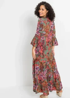 Damen bonprix Nachhaltigere Materialien|Kleider|Maxikleid aus fließender Viskose