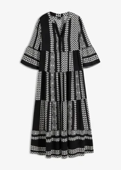 Damen bonprix Nachhaltigere Materialien|Kleider|Maxikleid aus fließender Viskose