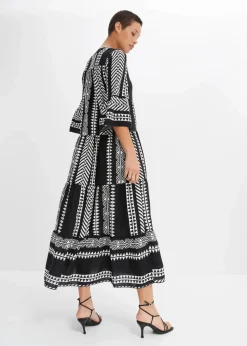 Damen bonprix Nachhaltigere Materialien|Kleider|Maxikleid aus fließender Viskose