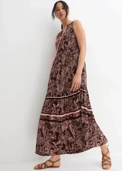 Damen bonprix Nachhaltigere Materialien|Kleider|Maxikleid aus fließender Viskose