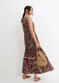 Damen bonprix Nachhaltigere Materialien|Kleider|Maxikleid aus fließender Viskose