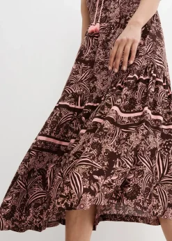 Damen bonprix Nachhaltigere Materialien|Kleider|Maxikleid aus fließender Viskose