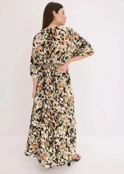 Damen bonprix Kleider|Maxikleid aus fließender Viskose mit Pailletten