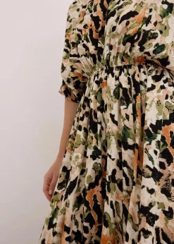 Damen bonprix Kleider|Maxikleid aus fließender Viskose mit Pailletten