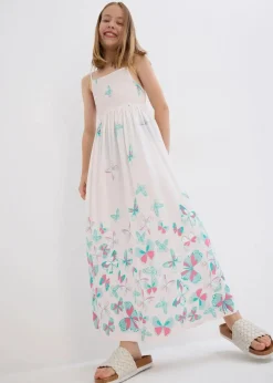 Kinder bonprix Mädchen 9-16 Jahre·Kleider & Jumpsuits|Mädchen 2-8 Jahre·Nachhaltigere Materialien|Maxikleid aus fließender Viskose