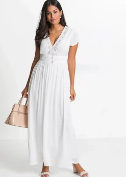 Damen bonprix Nachhaltigere Materialien|Kleider|Maxikleid aus fließender Viskose
