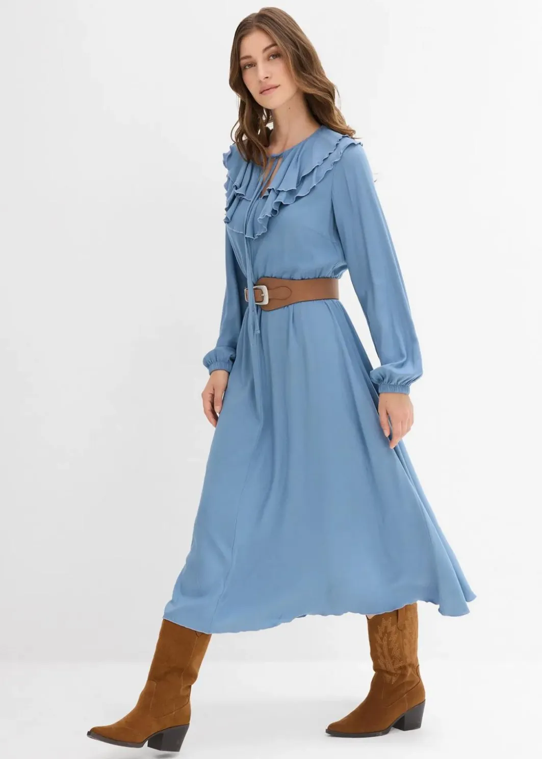 Damen bonprix Bekleidung·Pullover & Strickjacken|Kleider|Maxikleid aus fließender Viskose