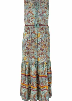 Outlet Maxikleid aus fließender Viskose Damen Bekleidung·Pullover & Strickjacken|Kleider