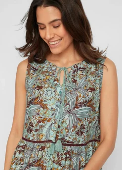 Outlet Maxikleid aus fließender Viskose Damen Bekleidung·Pullover & Strickjacken|Kleider