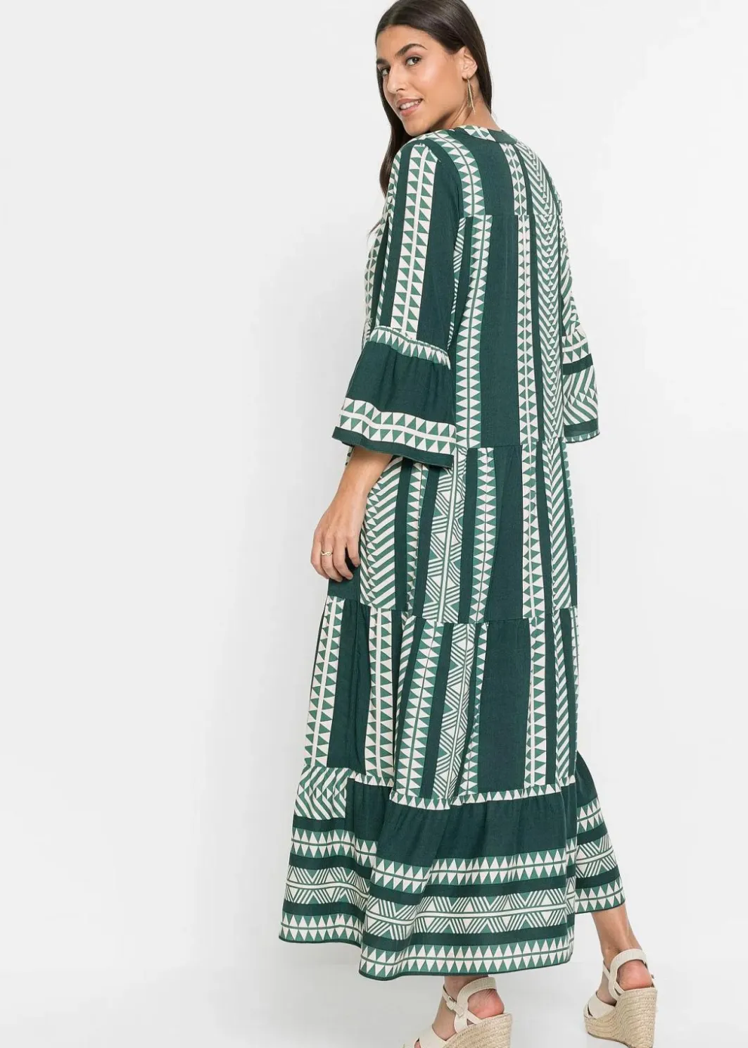 Damen bonprix Bekleidung·Pullover & Strickjacken|Kleider|Maxikleid aus fließender Viskose