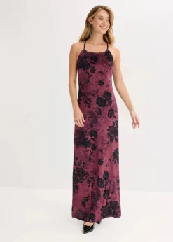 Outlet Maxikleid aus glänzendem Samt Damen Bekleidung·Pullover & Strickjacken|Festliche Mode