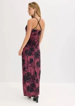 Outlet Maxikleid aus glänzendem Samt Damen Bekleidung·Pullover & Strickjacken|Festliche Mode