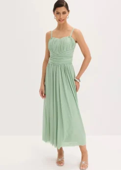 Online Maxikleid aus Mesh mit Tragevarianten Damen Festliche Mode|Kleider