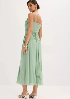 Online Maxikleid aus Mesh mit Tragevarianten Damen Festliche Mode|Kleider