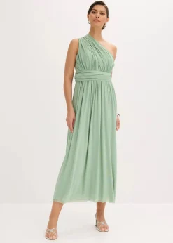 Online Maxikleid aus Mesh mit Tragevarianten Damen Festliche Mode|Kleider