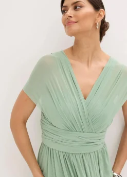 Online Maxikleid aus Mesh mit Tragevarianten Damen Festliche Mode|Kleider