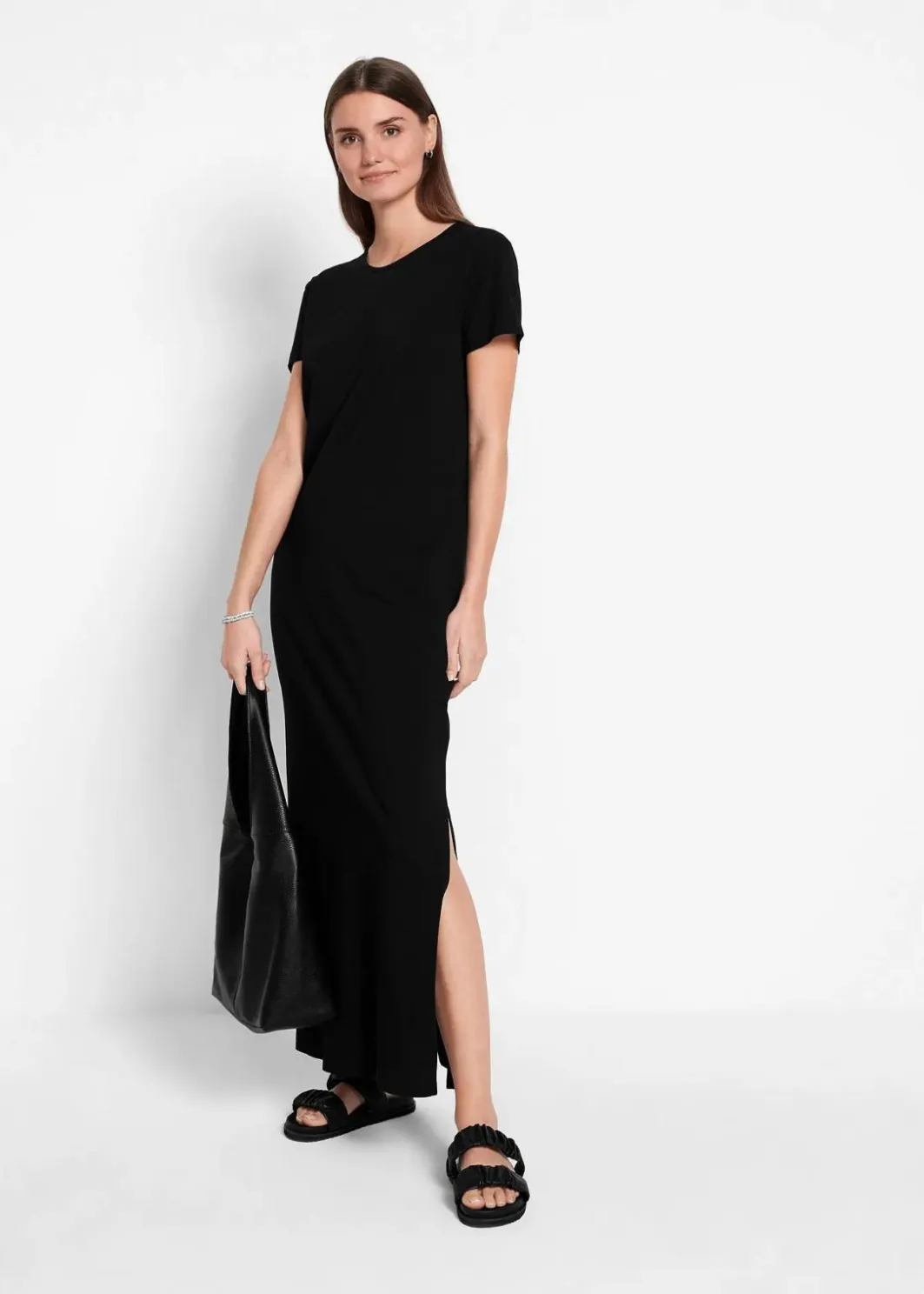 Online Maxikleid aus reiner Baumwolle Damen Bekleidung·Röcke|Basics