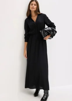 Damen bonprix Nachhaltigere Materialien|Bekleidung·Pullover & Strickjacken|Maxikleid aus reiner Viskose