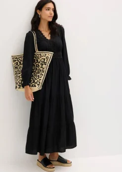 Best Maxikleid aus reiner Viskose Damen Bekleidung·Pullover & Strickjacken|Kleider
