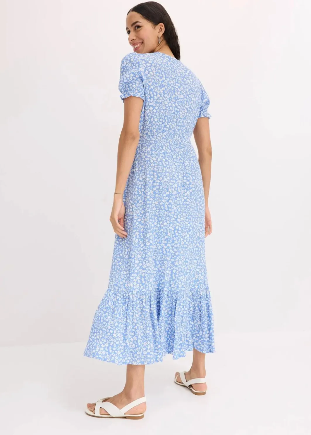 Clearance Maxikleid aus reiner Viskose Damen Nachhaltigere Materialien|Kleider