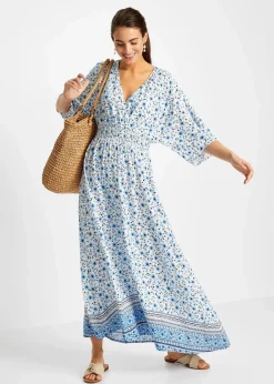 Outlet Maxikleid aus reiner Viskose Damen Bekleidung·Pullover & Strickjacken|Kleider