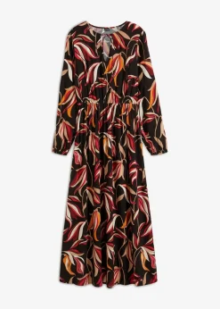 New Maxikleid aus reiner Viskose Damen Bekleidung·Pullover & Strickjacken|Kleider