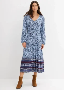 New Maxikleid aus softem Viskose-Elasthan-Mix Damen Bekleidung·Pullover & Strickjacken|Kleider