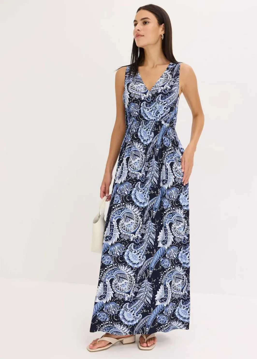 Discount Maxikleid aus softem Viskose-Mix Damen Nachhaltigere Materialien|Kleider
