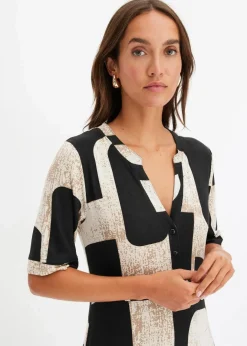 Damen bonprix Nachhaltigere Materialien|Kleider|Maxikleid aus softem Viskose-Mix