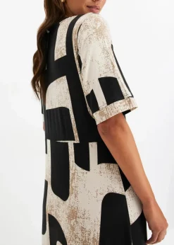 Damen bonprix Nachhaltigere Materialien|Kleider|Maxikleid aus softem Viskose-Mix