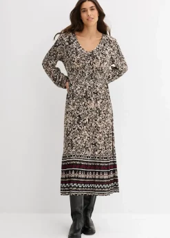 Sale Maxikleid aus softem Viskose-Elasthan-Mix Damen Kleider|Bekleidung·Pullover & Strickjacken