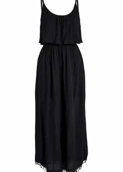 New Maxikleid aus strukturierter Viskose Damen Bekleidung·Pullover & Strickjacken|Kleider