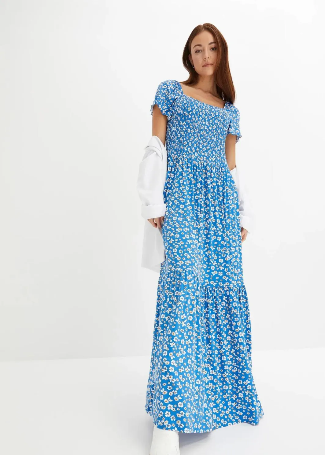 Hot Maxikleid aus Viskose-Mix Damen Nachhaltigere Materialien|Kleider