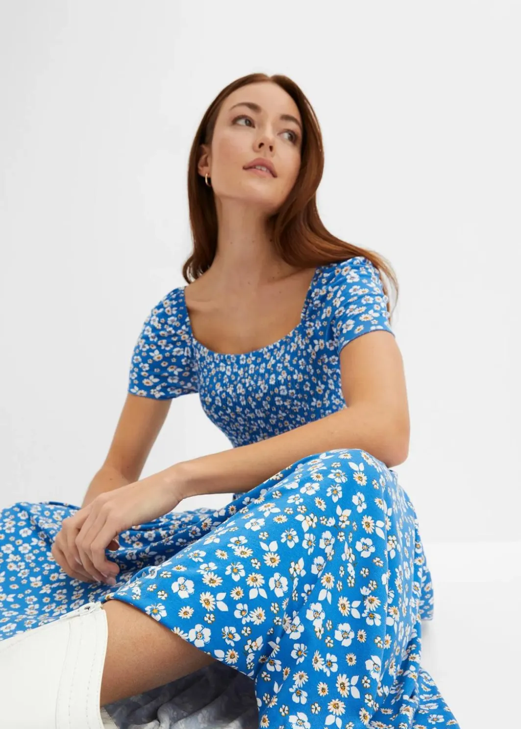 Hot Maxikleid aus Viskose-Mix Damen Nachhaltigere Materialien|Kleider