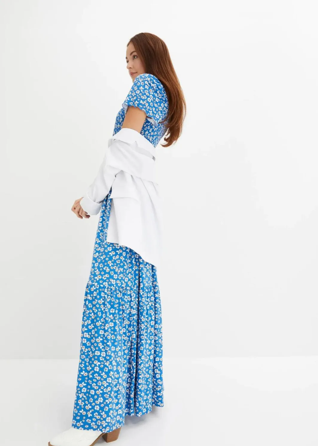 Hot Maxikleid aus Viskose-Mix Damen Nachhaltigere Materialien|Kleider
