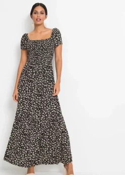 Maxikleid aus Viskose-Mix Damen Bekleidung·Pullover & Strickjacken|Kleider