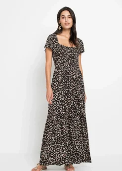 Outlet Maxikleid aus Viskose-Mix Damen Kurzgrößen|Kurzgrößen