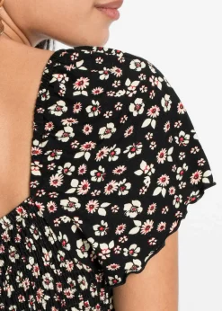 Outlet Maxikleid aus Viskose-Mix Damen Kurzgrößen|Kurzgrößen