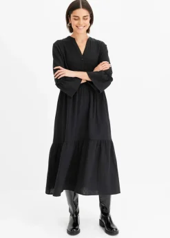 Damen bonprix Bekleidung·Pullover & Strickjacken|Kleider|Maxikleid aus weichem Musselin