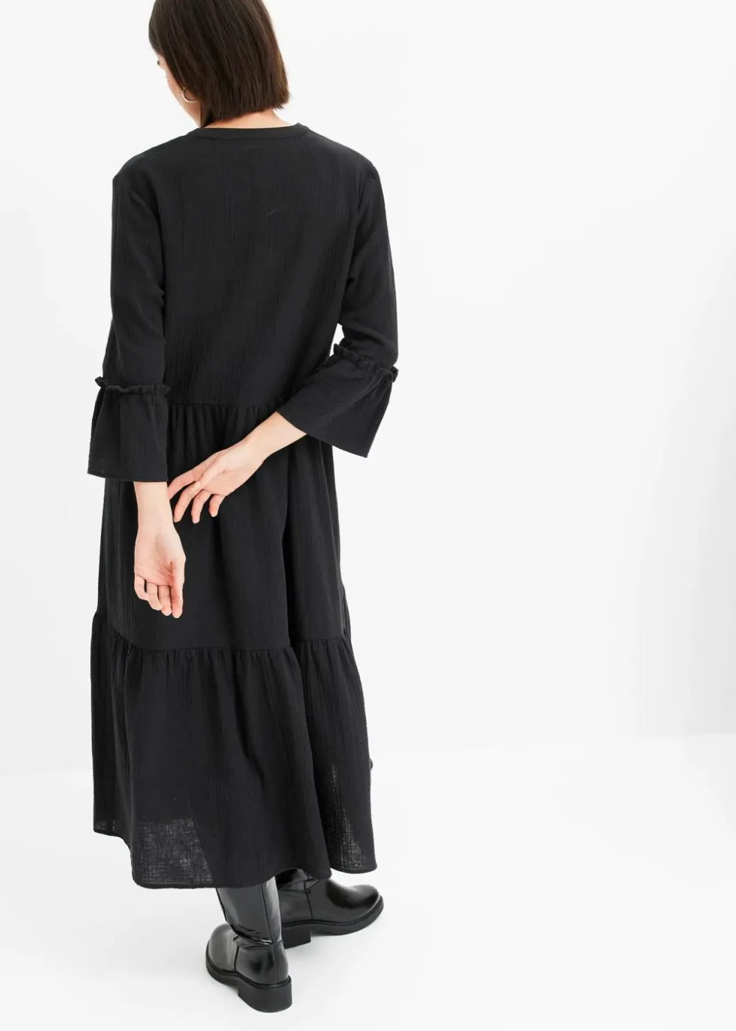 Damen bonprix Bekleidung·Pullover & Strickjacken|Kleider|Maxikleid aus weichem Musselin