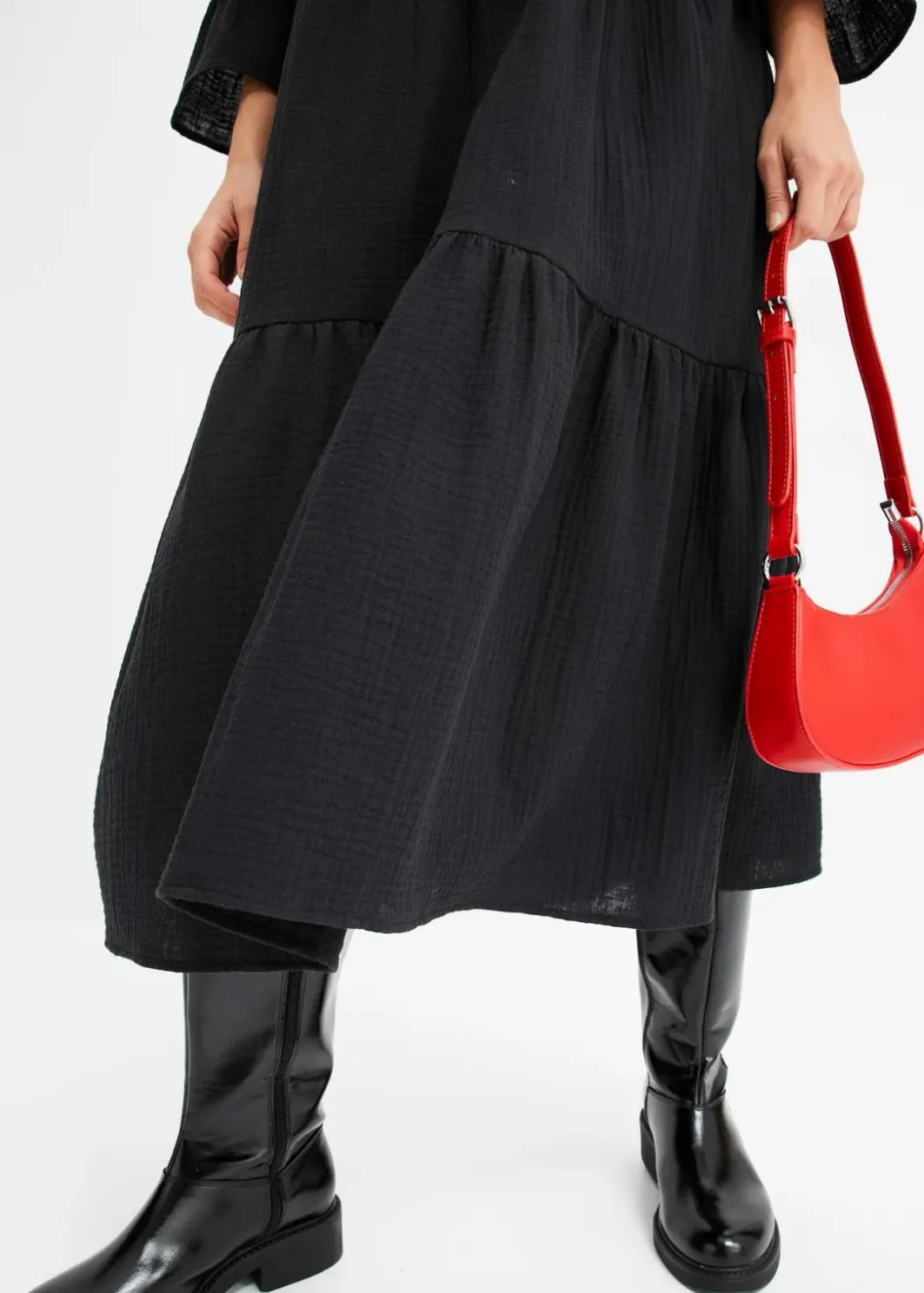 Damen bonprix Bekleidung·Pullover & Strickjacken|Kleider|Maxikleid aus weichem Musselin