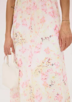 Damen bonprix Kleider|Kurzgrößen|Maxikleid aus zartem Mesh