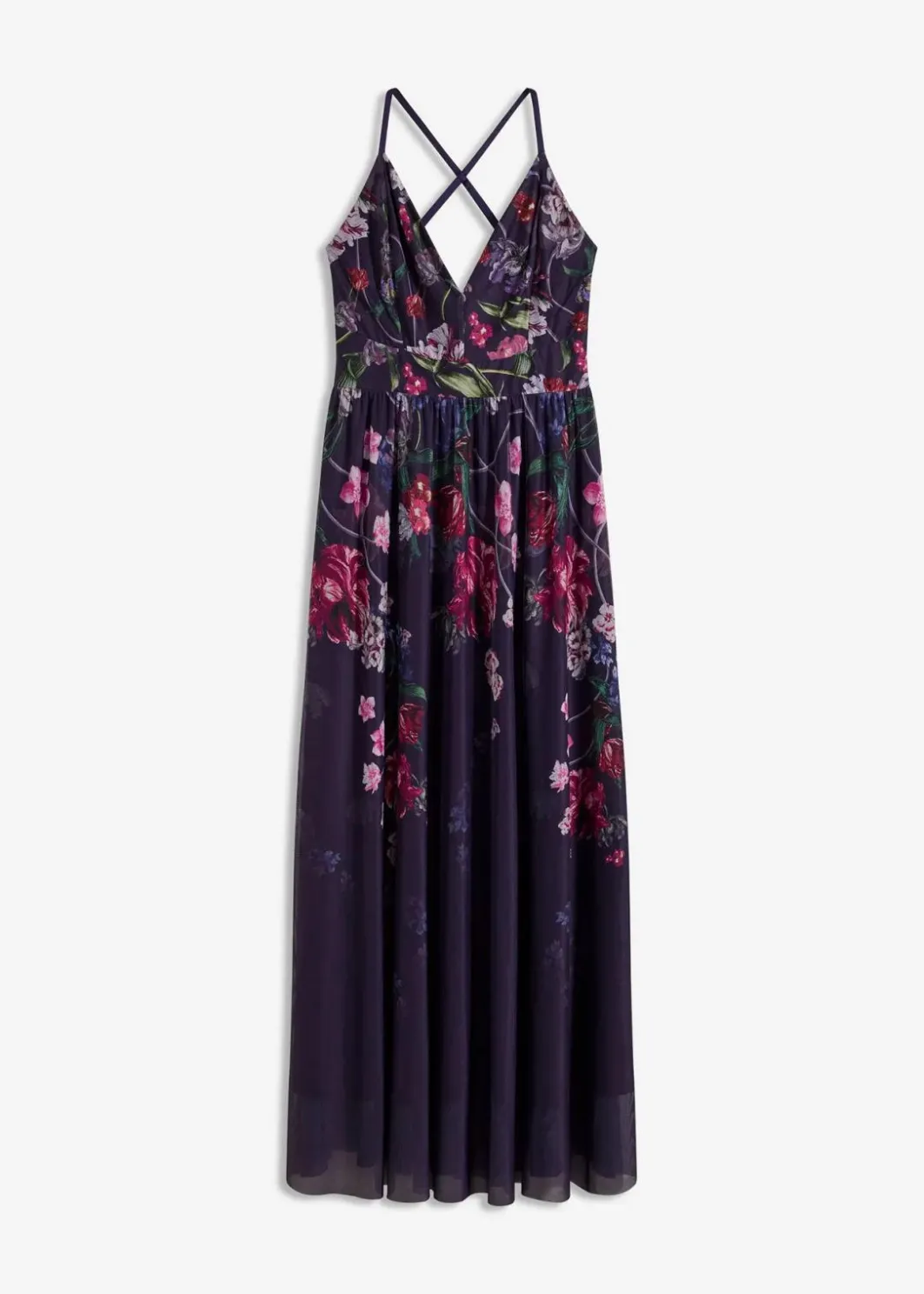 Best Maxikleid aus zartem Tüll mit Trägern Damen Festliche Mode|Kleider